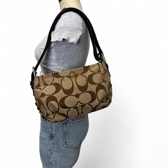 Brown And Tan Coach Shoulder - Picture 1 of 7